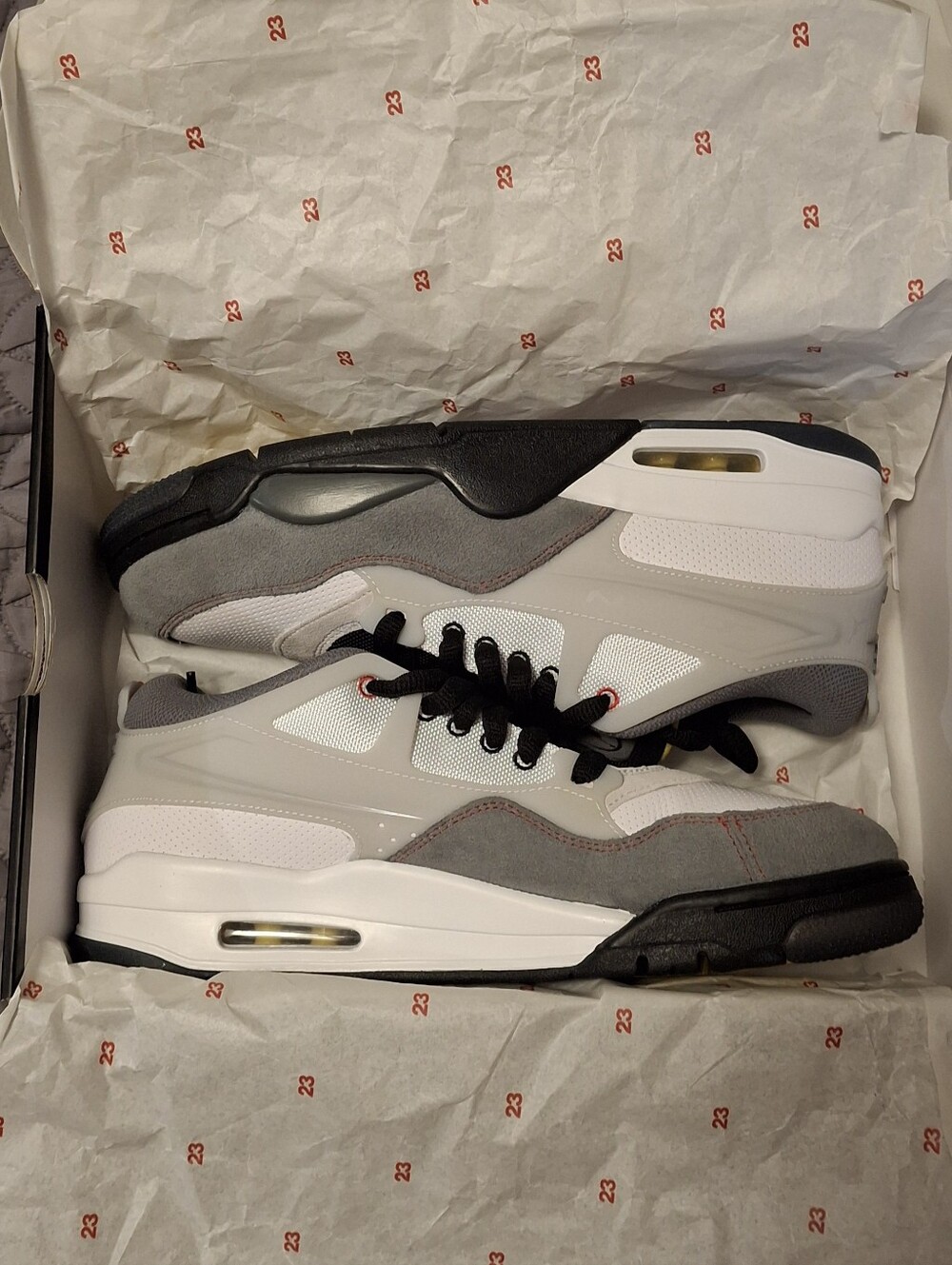 Air Jordan 4 RM PRM White Fire Red Mems 10.5